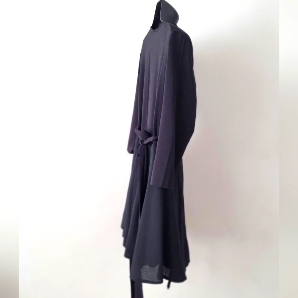 Black Wrap Mini Dress - Picture 5 of 7